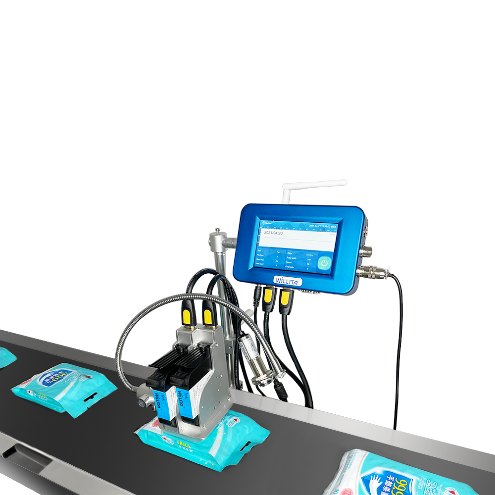 Tij Inkjet Printer Online Double Sprinkler Date Logo Thermal Inkjet Printer TIJ Coding Machine for Mask Plastic Bag