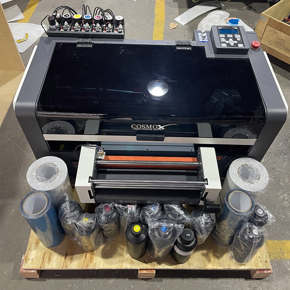 13" a3 dtf xp600 Gold Foil Label Printing Machine Roll Sticker Printer A4 A3 Size Digital UV DTF Flatbed Printer