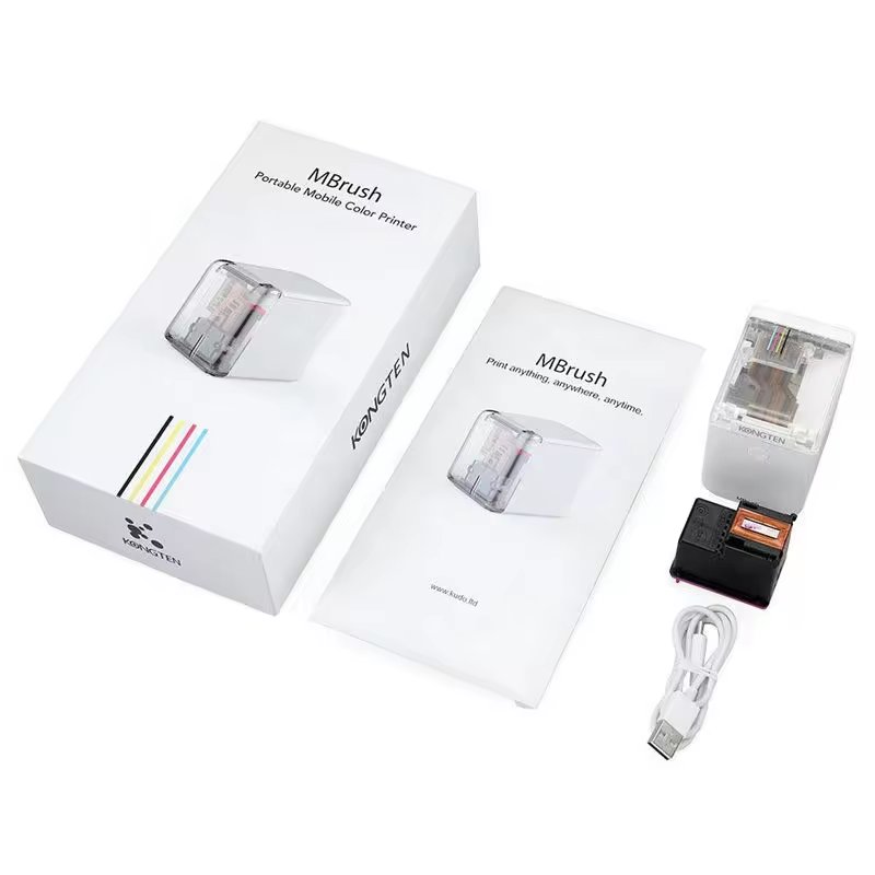 Mbrush Portable Handheld color Printer tatoo logo pattern wireless Colorful handheld inkjet Printer