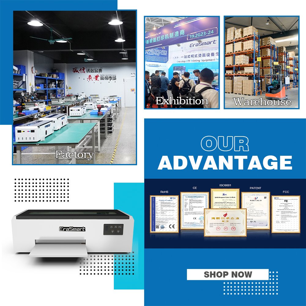 erasmart Suit for Small Business Digital Inkjet A4 L 805 Dtf Printer T-shirt Printing Machine Professional DTF Printer