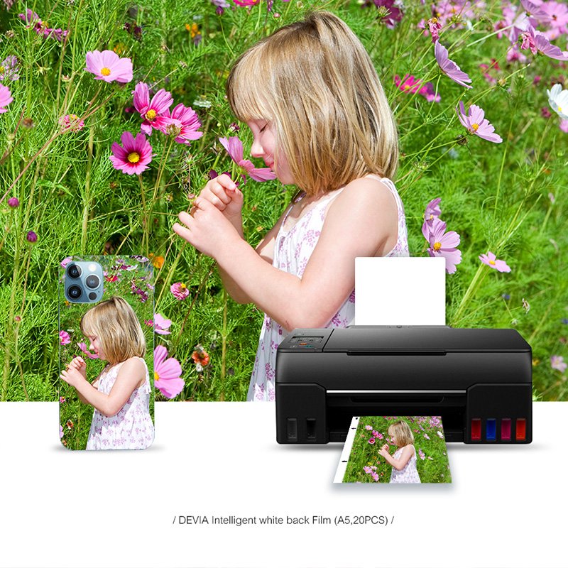 DEVIA Blank Film for Smartphone Back Films 120x190mm 3 Layers Mobile Phone Skins Sticker White Engine Inkjet Printers Ce 25 220V