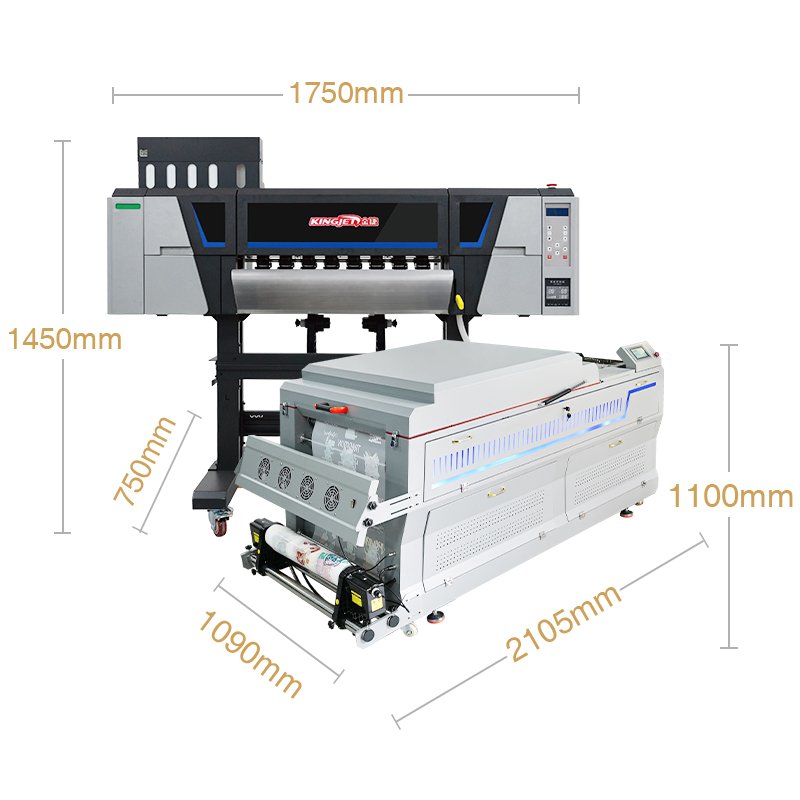 PET Film DTF T-Shirt Printer Dual Head 60cm I3200 Digital T-Shirt Impresora Multicolor Pigment Portable 60cm DTF Shaking Powder