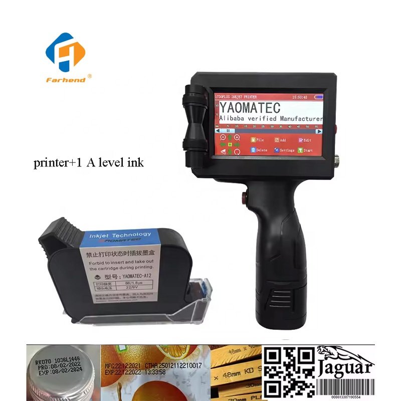 FACTORY PRICE Handheld Online Inkjet Printer 12.7MM 26 Languages QR Bar Code Date Number Logo Portable Cheap