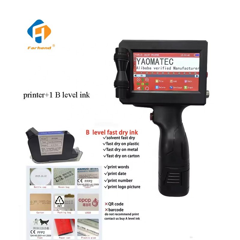 FACTORY PRICE Handheld Online Inkjet Printer 12.7MM 26 Languages QR Bar Code Date Number Logo Portable Cheap
