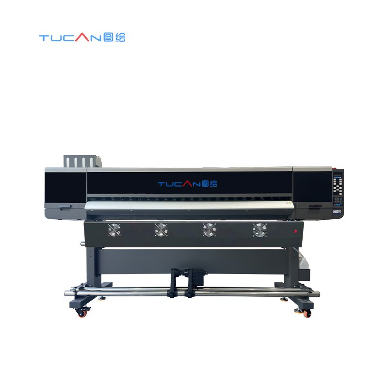 1550mm large format banner vinyl inkjet printer dx7 print head Double CMYK LC LM eco solvent printer