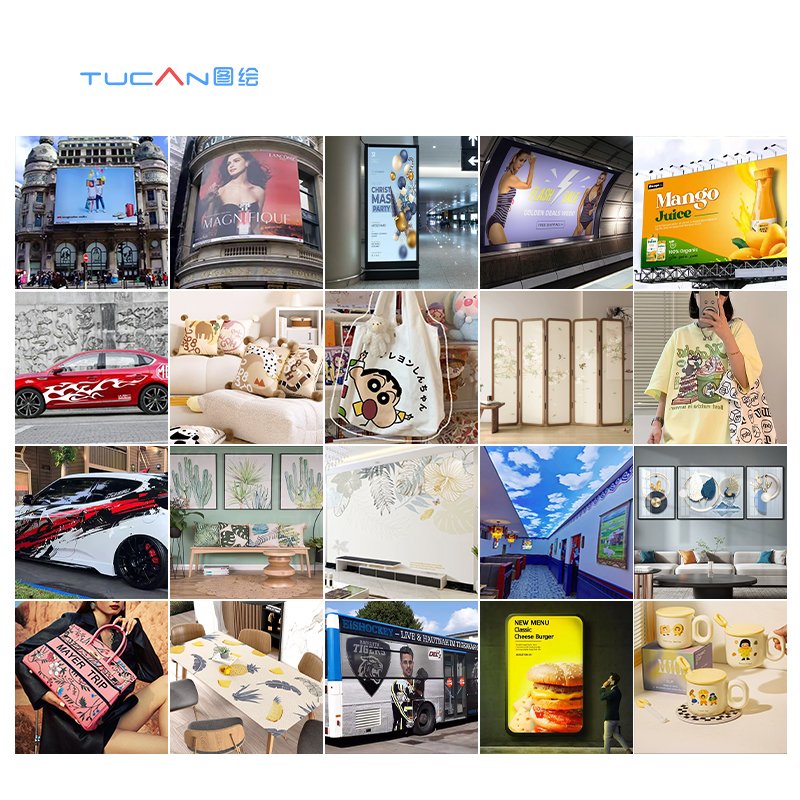 1550mm large format banner vinyl inkjet printer dx7 print head Double CMYK LC LM eco solvent printer