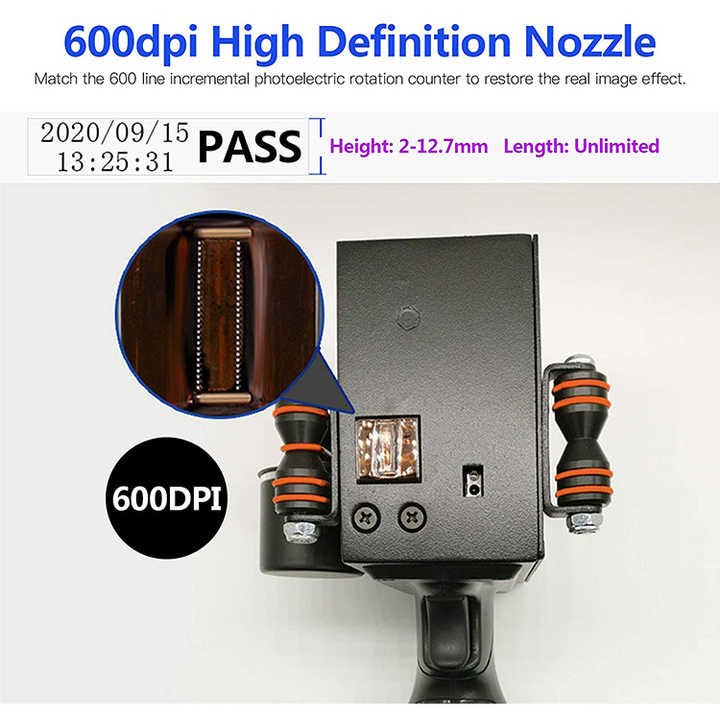 Hand Held Machine Jet Handjet Portable Printing Eggs Batch Coding Handled Helix Rotary Ink Balloon Cardboard Gun Inkjet Printer