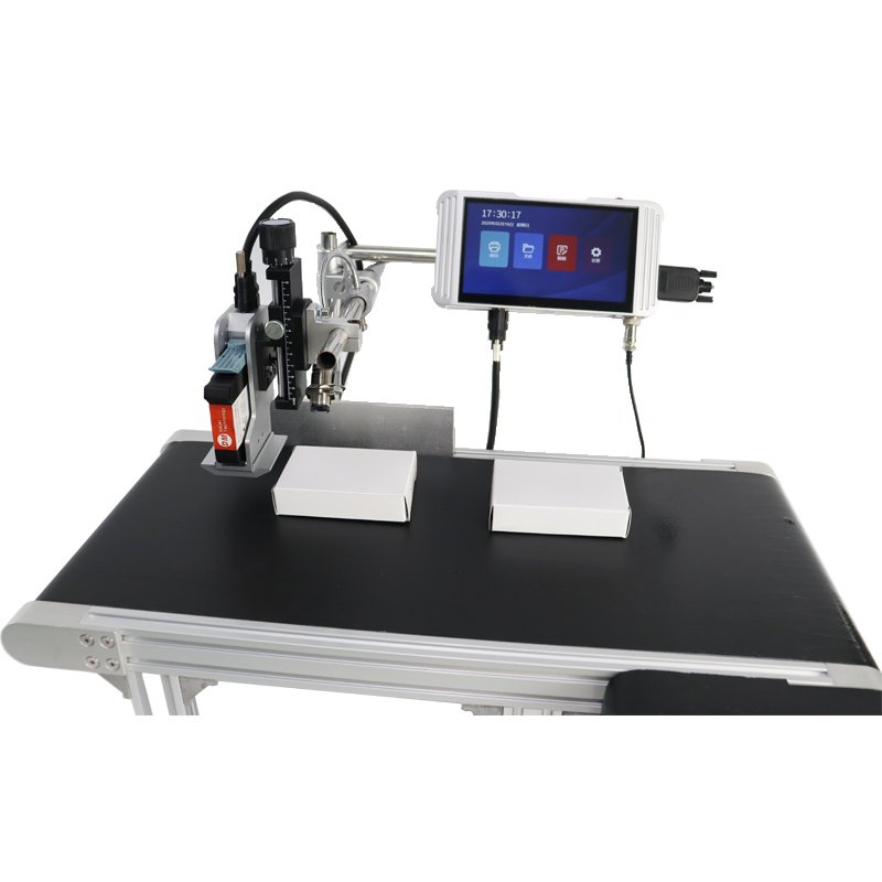 S10 Automatic Online Inkjet Coding Machine Production Date Batch Number Inkjet Printer with Paging Conveyor Coding Machine 220V