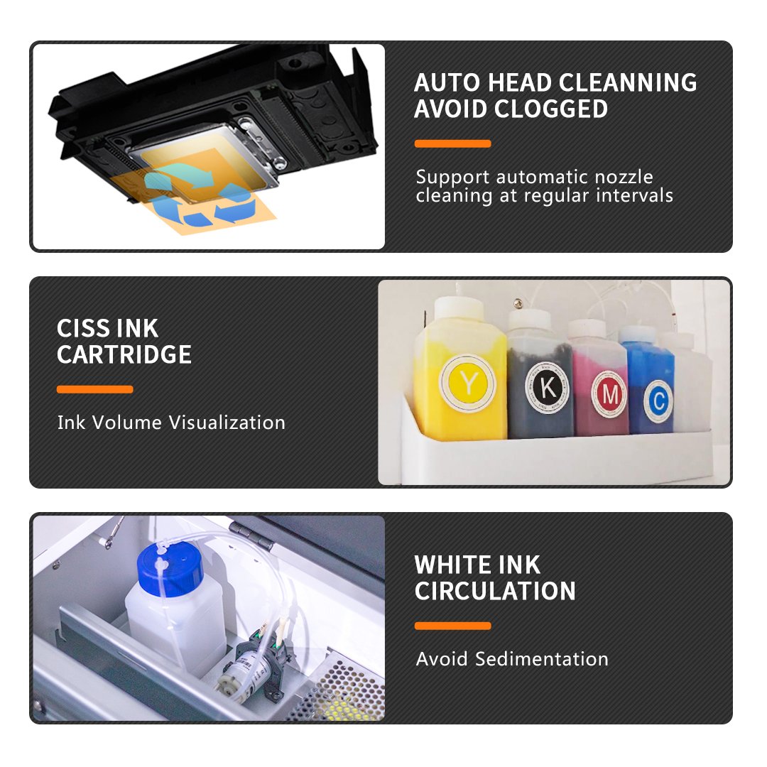 Auplex 2023 New Printer A3 Machine PET Film With Shaker L1800 Inkjet Printer dye sublimation printer