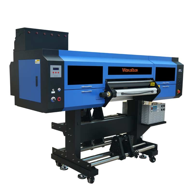24" UV DTF printer cup wrap transfers label inkjet printer dtf uv 60cm 3 head cmykwv uv dtf printer with laminator