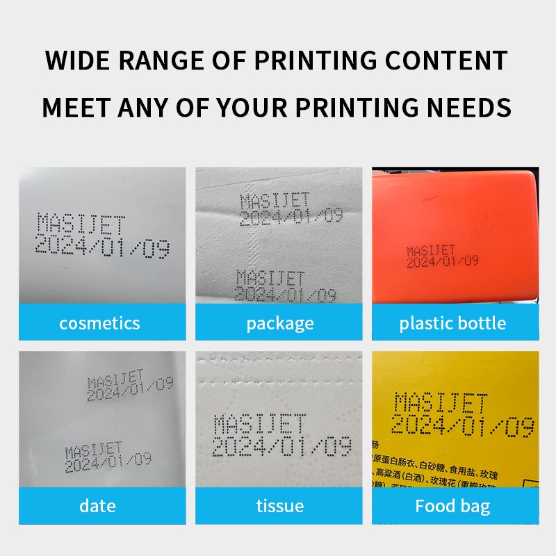 Small Handheld Intelligent Inkjet Printer for Simple Provided Automatic Single Pass Inkjet Printer Paper Bag Fast Dry Ink 0.5