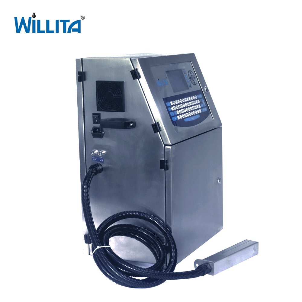 Willita Automatic Industrial Batch Number Date Plastic Bottle Bag Pvc Cable Cij Online Printer Continuous Inkjet Printer