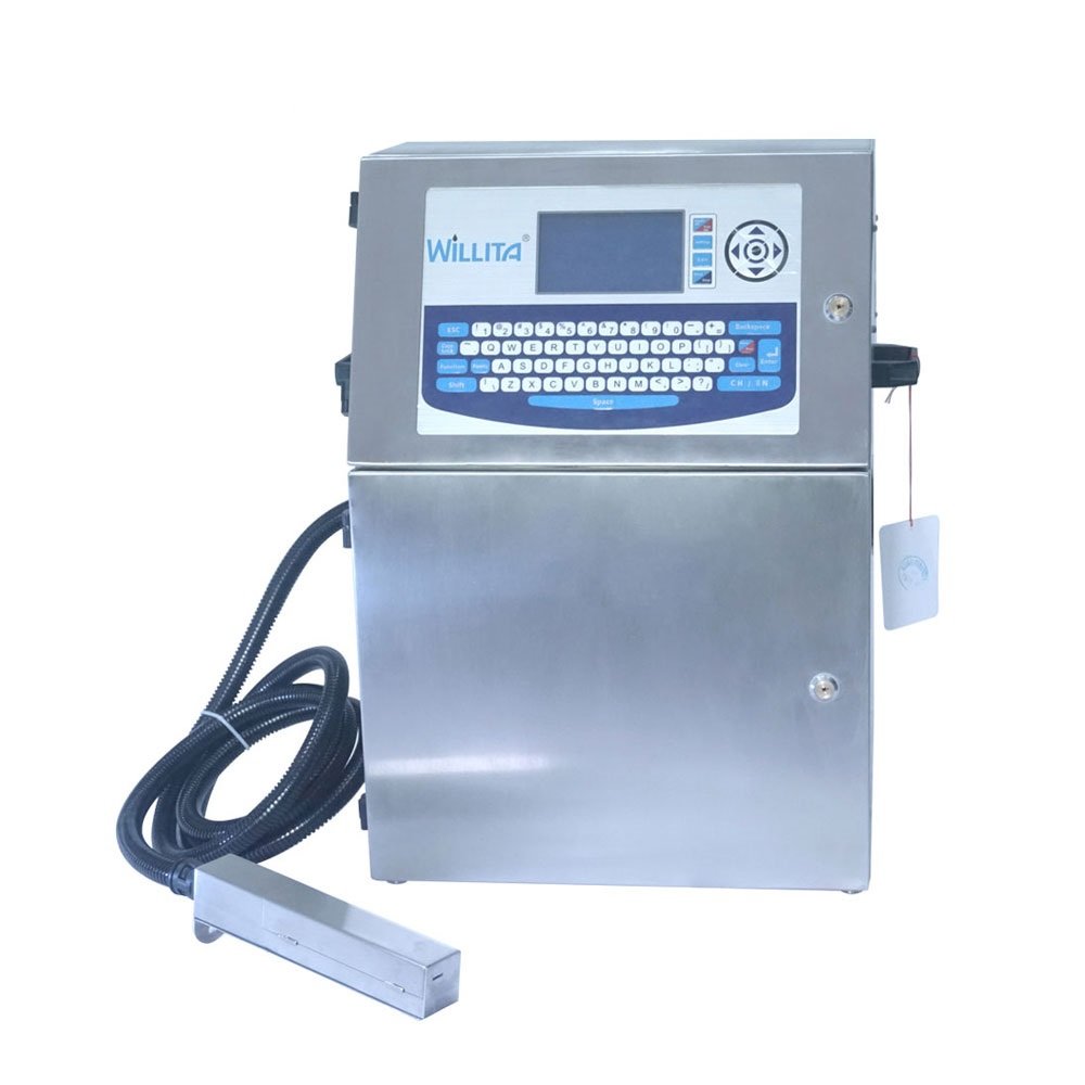 Willita Automatic Industrial Batch Number Date Plastic Bottle Bag Pvc Cable Cij Online Printer Continuous Inkjet Printer
