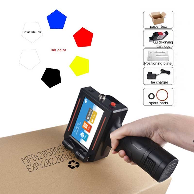 DOMAS industrial Small Thermal TIJ Half Inch Printing Machine online inkjet printer gun handheld inkjet printer QR expiry date