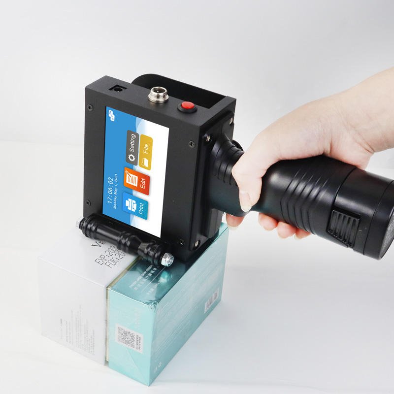 DOMAS industrial Small Thermal TIJ Half Inch Printing Machine online inkjet printer gun handheld inkjet printer QR expiry date