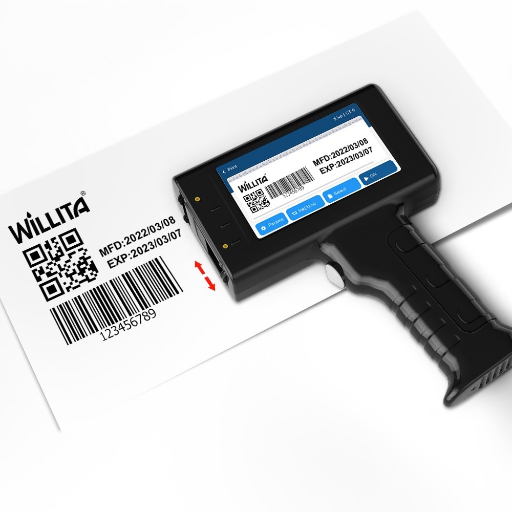 Portable expiry date number batch coding for plastic bag carton bottle handheld thermal inkjet printer