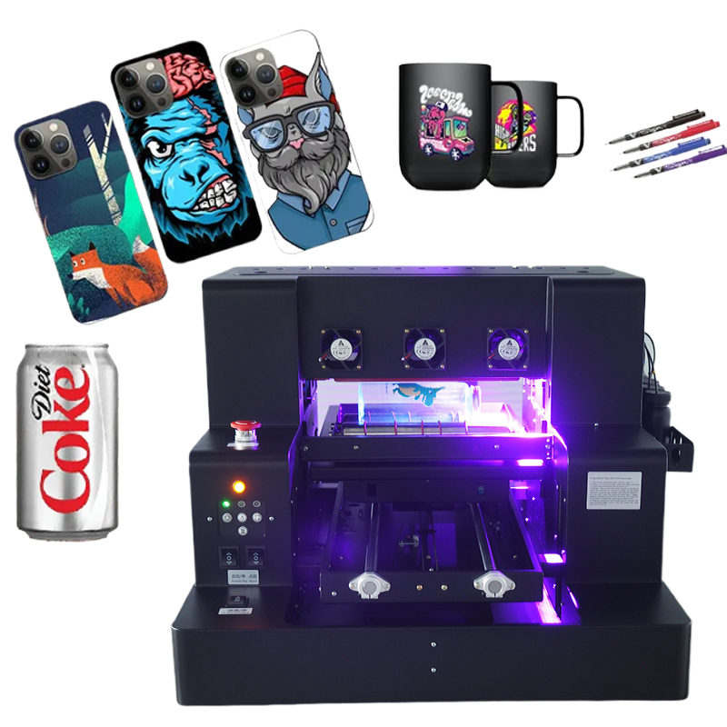 3050 Roll A3 UV Flatbed Printer For Pen Golf Ball Pvc Card Printing Shop Machines 3050 Roll Flatbed A3 UV Printer