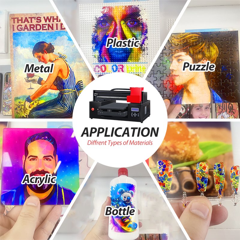 Smallest A3 Size 6 Color UV Flatbed Printer Mobile Phone Case Printer Phone Cover Printing Machine