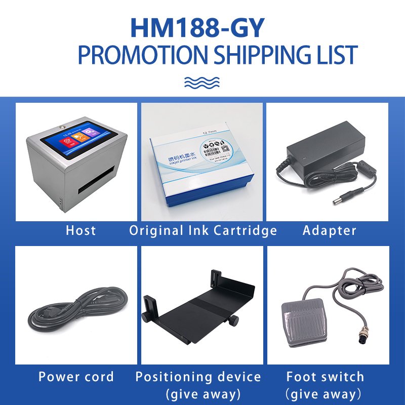 China manufacturer 7 inch tabletop bill expiry date stamp coding printer inkjet machine