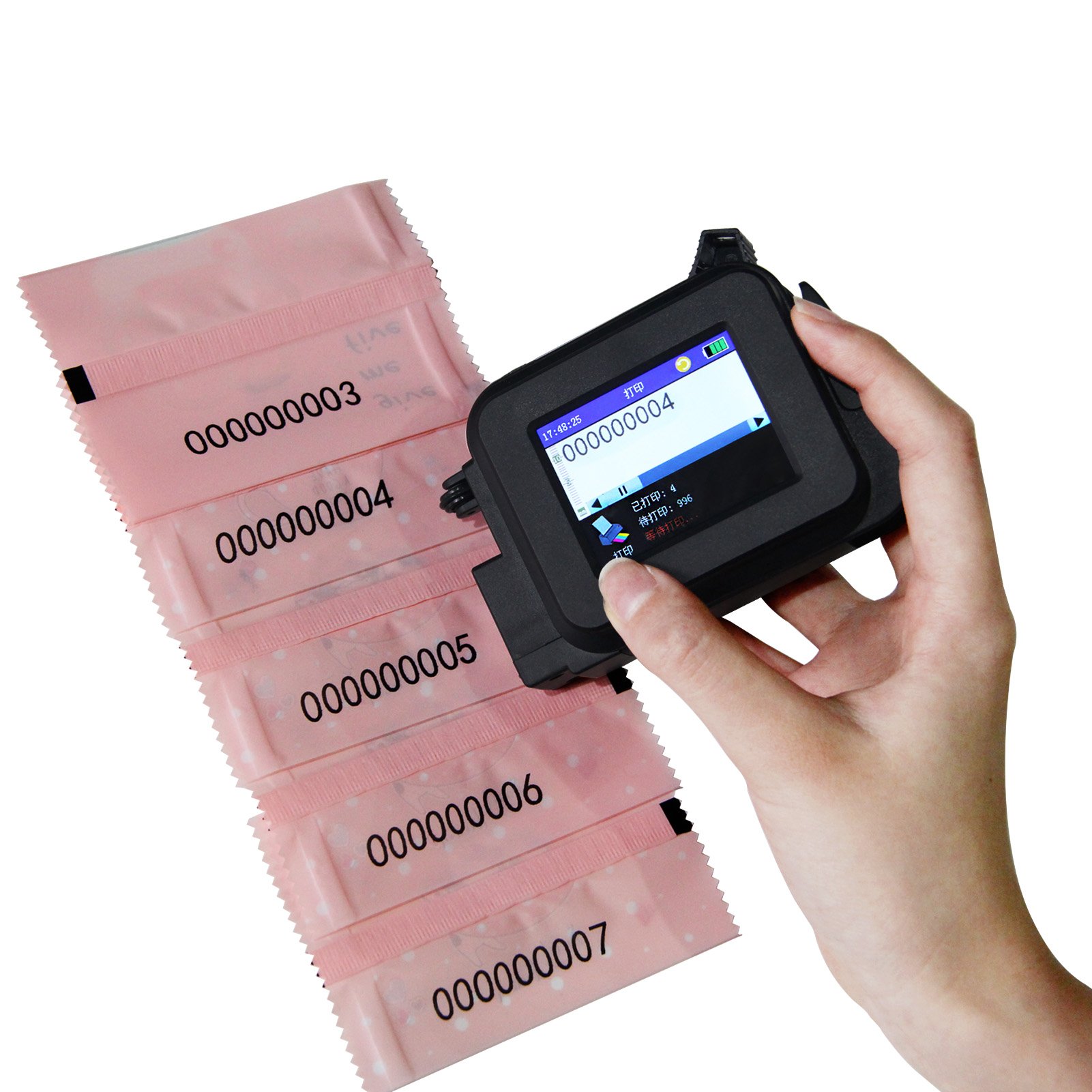 Industrial Intelligence Semi-Automatic Thermal Small Mini Handheld Portable Inkjet Printer Color Barcode Printer 600Dpi Wireless