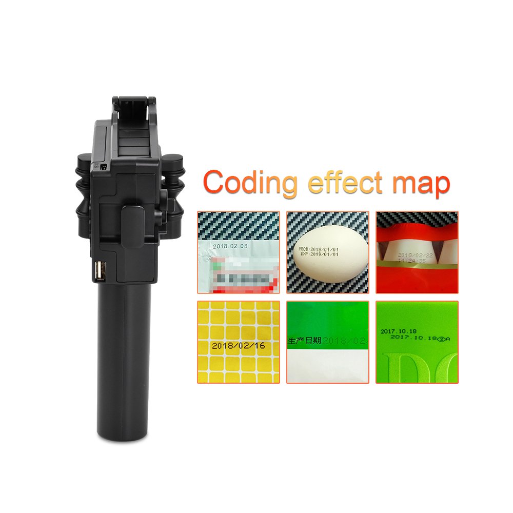Touch Screen 600DPI Handheld Intelligent QR Inkjet Printer USB Ink Date Coder Coding machine+eco solvent ink cartridge