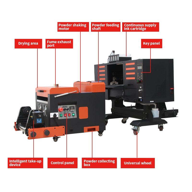 White Ink Direct To Film Printer Plastisol offset heat transfer inkjet Printing Machine XP600 DTF Printer With Shaker and Dryer