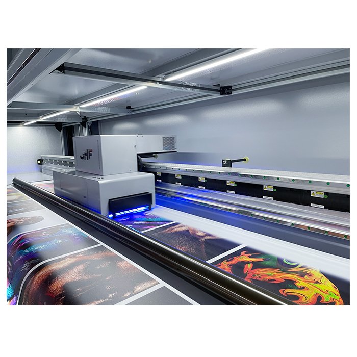 2m Uv Hybrid Printer with Epsonn t3200 Head Cmyk White Ink Embossed Effect Uv Printer