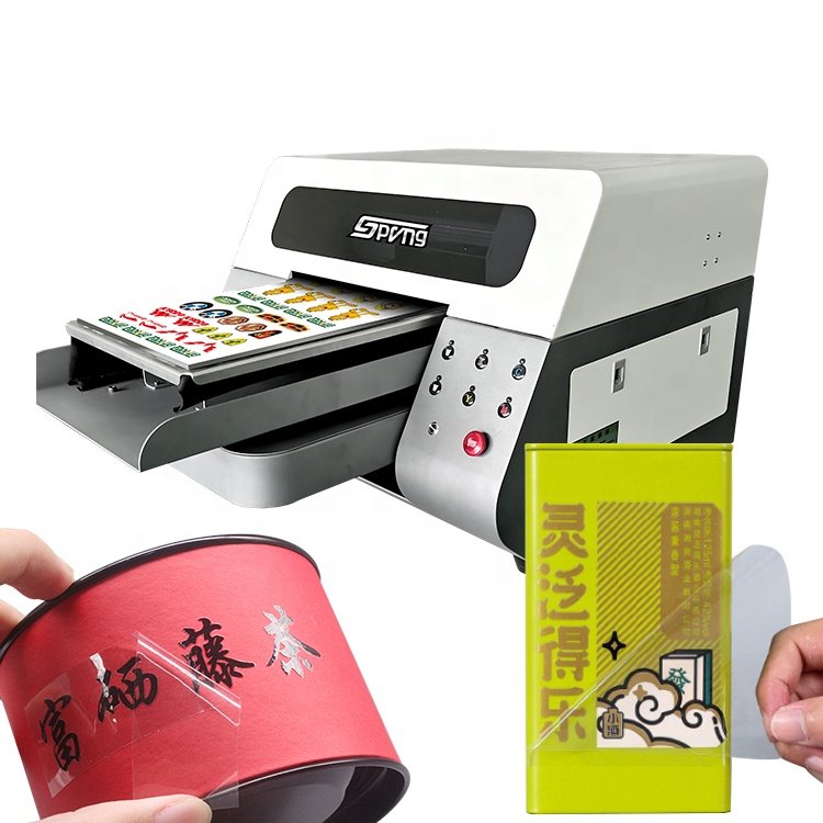 china factory production best quality A3 Size Automatic Led Uv Printer flatbed Printer Price metal mirror small size gift print