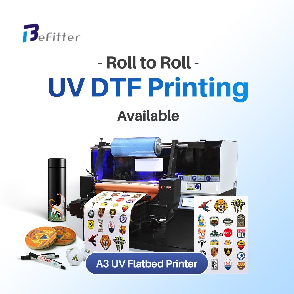 2024 UF-300X a3 small flatbed uv dtf label card printer digital uv inkjet printers sticker printing machine with epson printhead