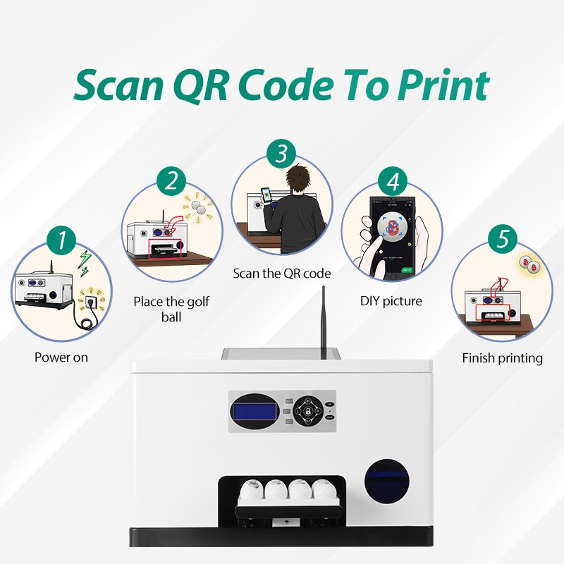 Inkit Cloud Printing H5 Mobile App Golf Ball Printer 110V/220V Golf Ball Printing Machine For Small Business