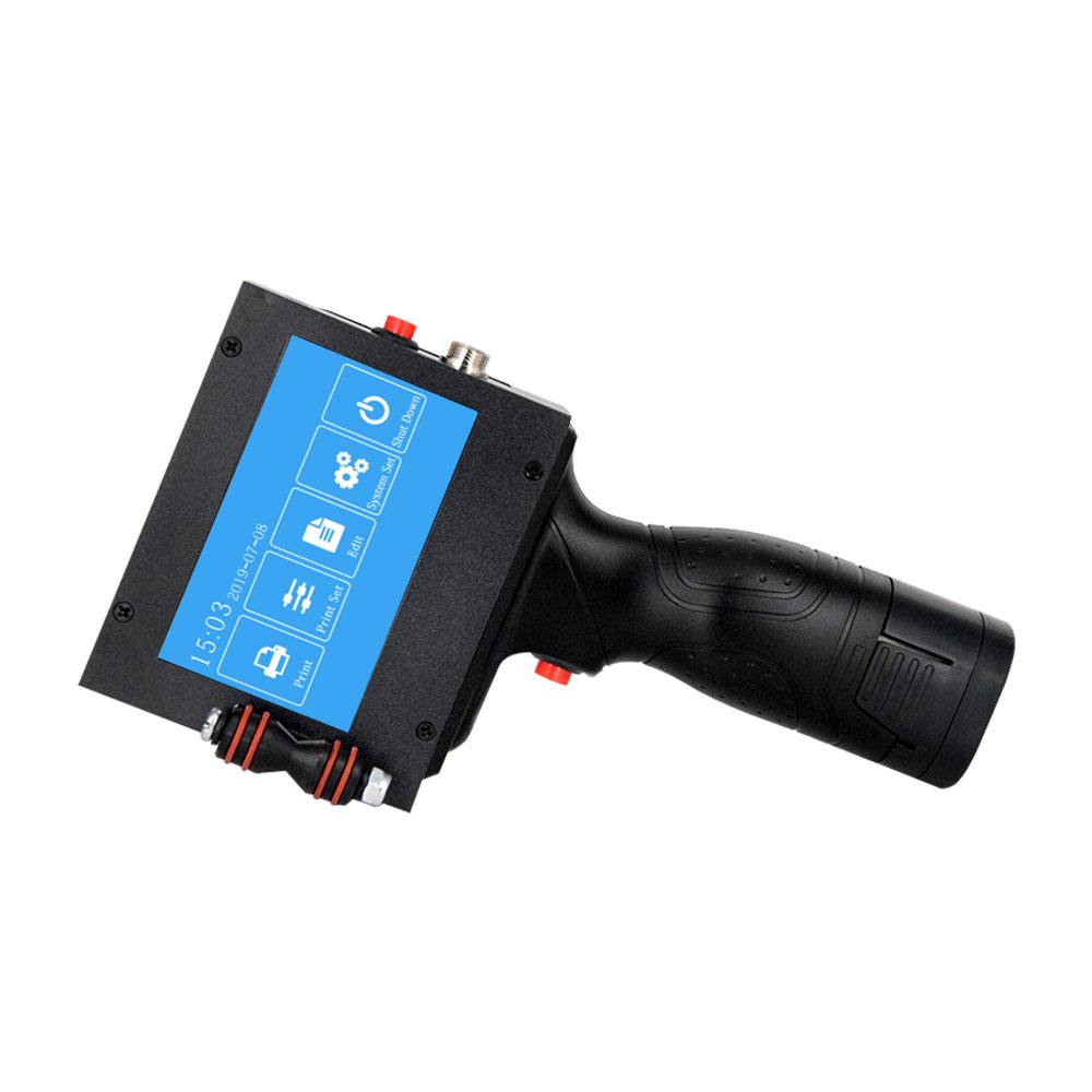Online T10 Handheld Inkjet Printer With Holder And Sensor For Production Line