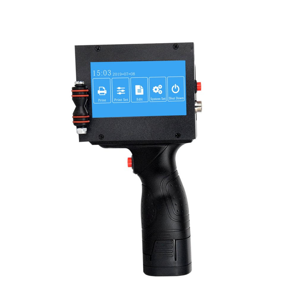 Online T10 Handheld Inkjet Printer With Holder And Sensor For Production Line