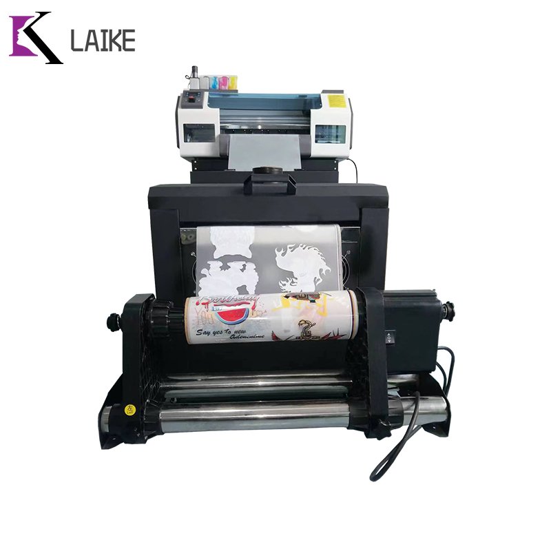 digital t shirt printer digital t-shirt double heads 30cm dtf pet film printer printing machine with powder shaking machine