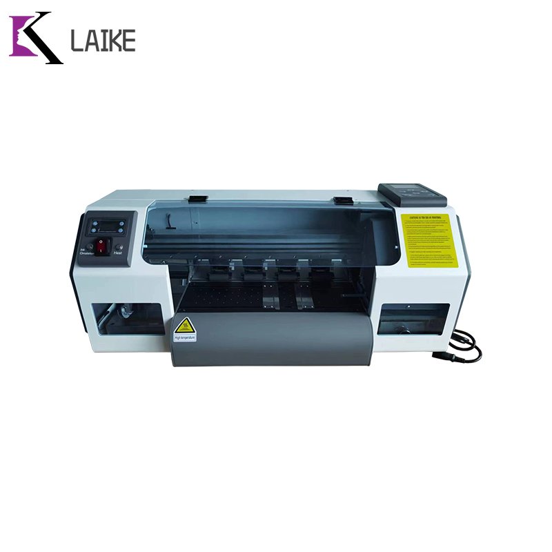 digital t shirt printer digital t-shirt double heads 30cm dtf pet film printer printing machine with powder shaking machine