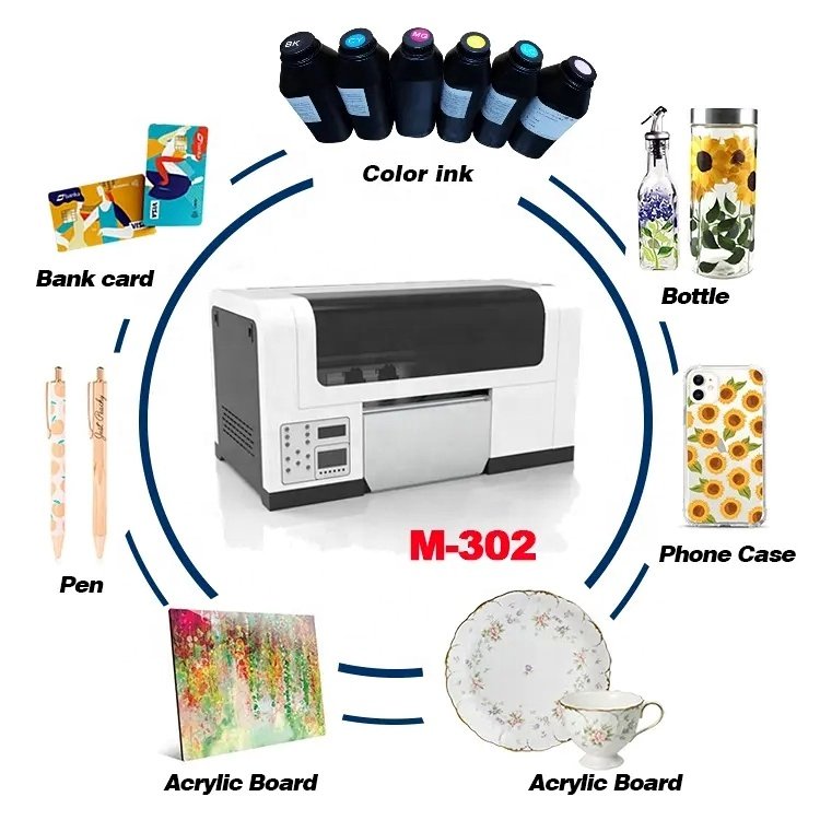 A3 XP600 Printhead Label Machine Supplier Transfer Sticker Inkjet Printing LED UV Printer for Bottle