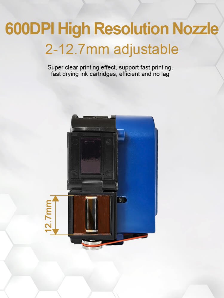 Handheld mini Inkjet Printer 600dpi 2-5mm touch screen
