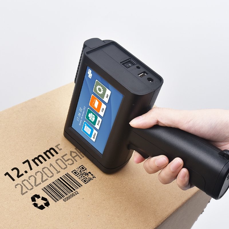 Smart Mini Printer For Kraft Paper New Type Plastic Bottle Portable Handheld Inkjet Printer for pouch Package Label Date