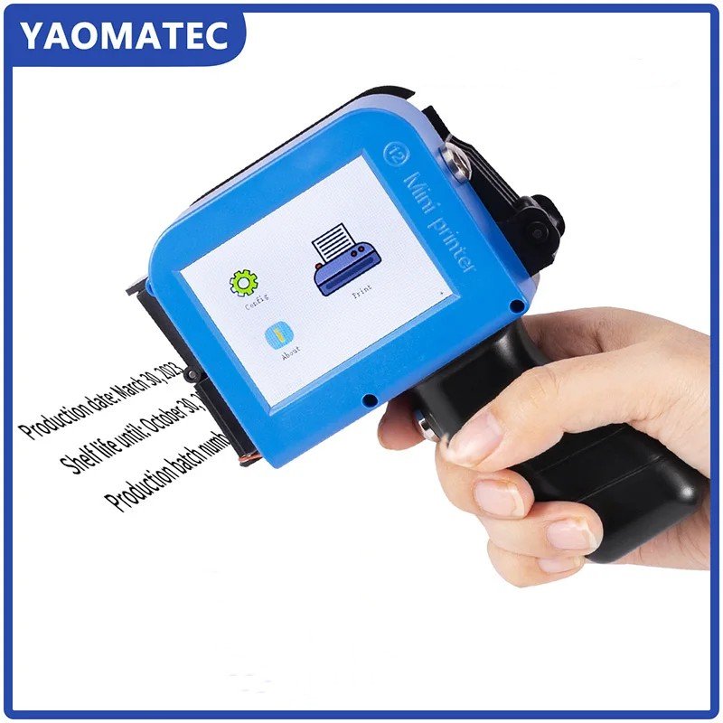 12.7mm mini Portable printer QR Bar Batch Code Date Number Logo Expiry Date Label Handheld Thermal Inkjet Printer