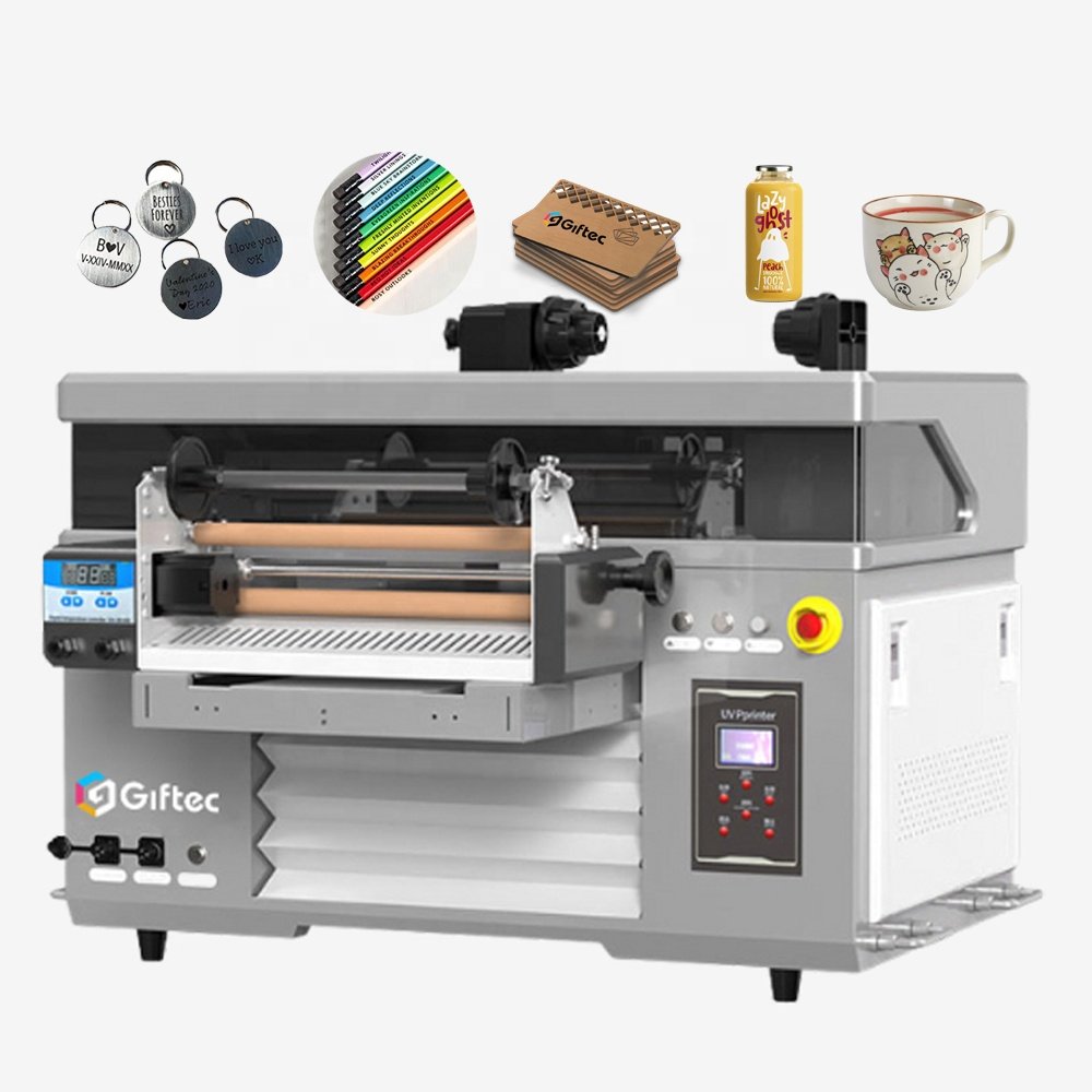 Giftec Apollo-4060 Uv-dtf Printer Bag 360 Degree Cylinder Uv Printing Machine Technology Multipurpose Flatbed Uv Ink Plastic New
