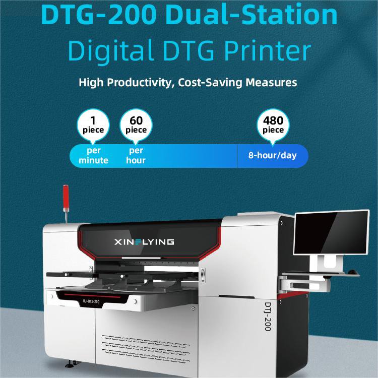 High productivity 9-colors 4pcs Original I3200/4720/5113 Printheads Digital DTG Dual-Station Printer Fabrics DTG Print Machine