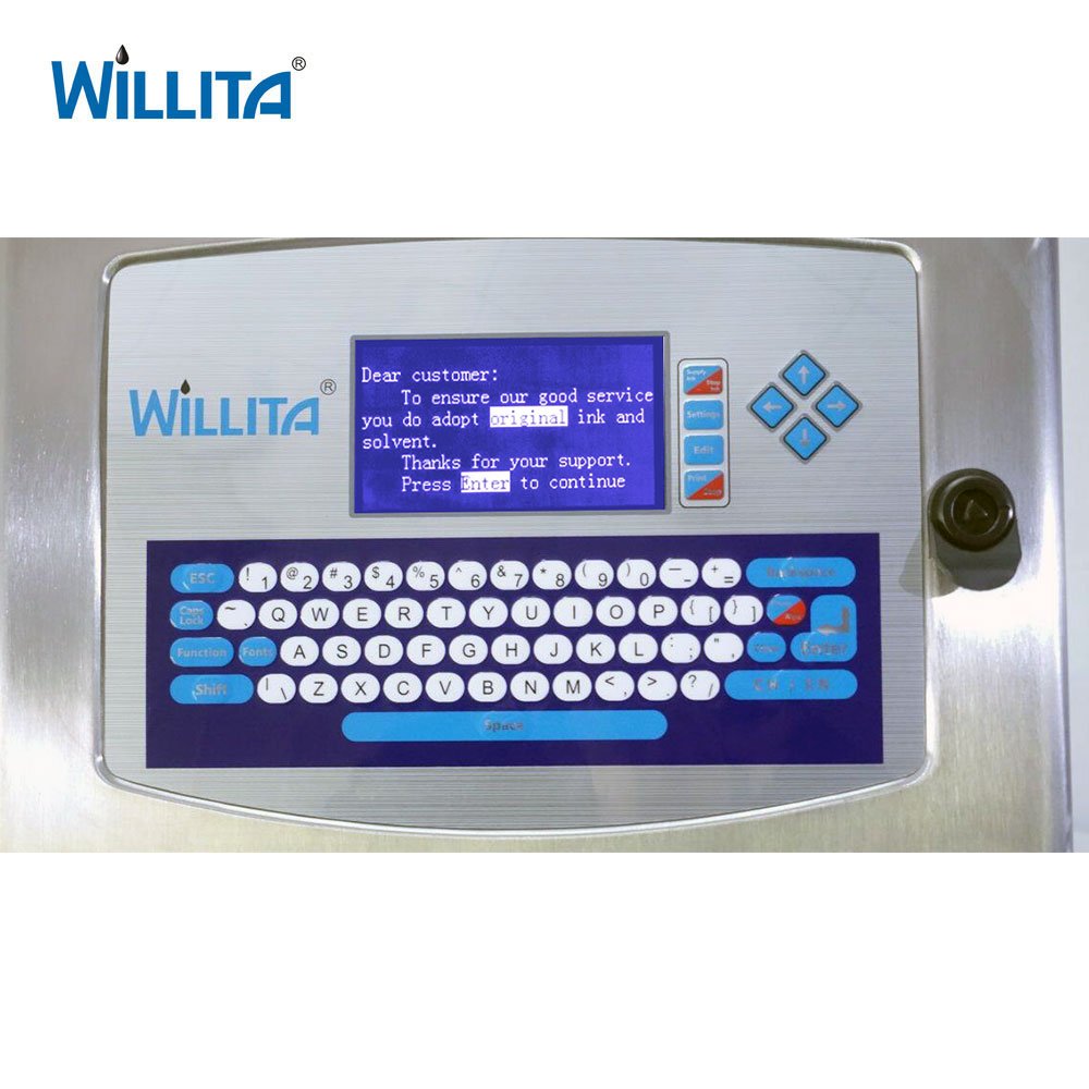 Automatic intelligent CIJ Inkjet Printer Number Date marking machine cheap cost ink