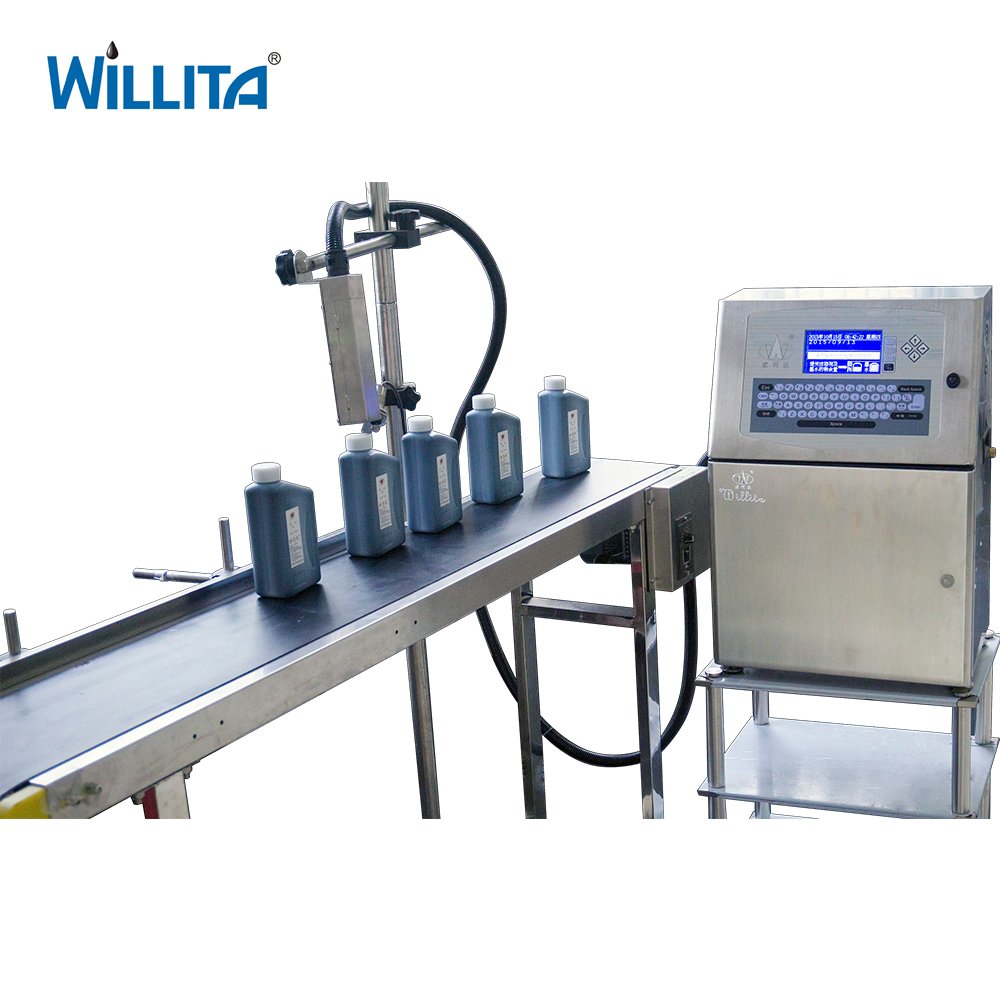 Automatic intelligent CIJ Inkjet Printer Number Date marking machine cheap cost ink