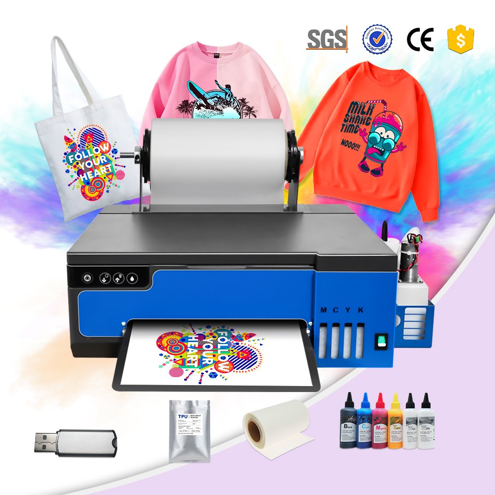 Easy to operate dtf A4 printer tshirt printing machine dtf ink xp600 dtf printer with oven and heat press machine