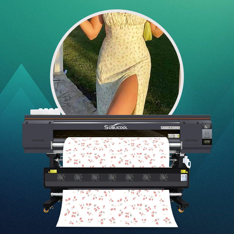 SUBLICOOL 1.9m digital inkjet printers sublimation paper prints printer industrial sublimation machine