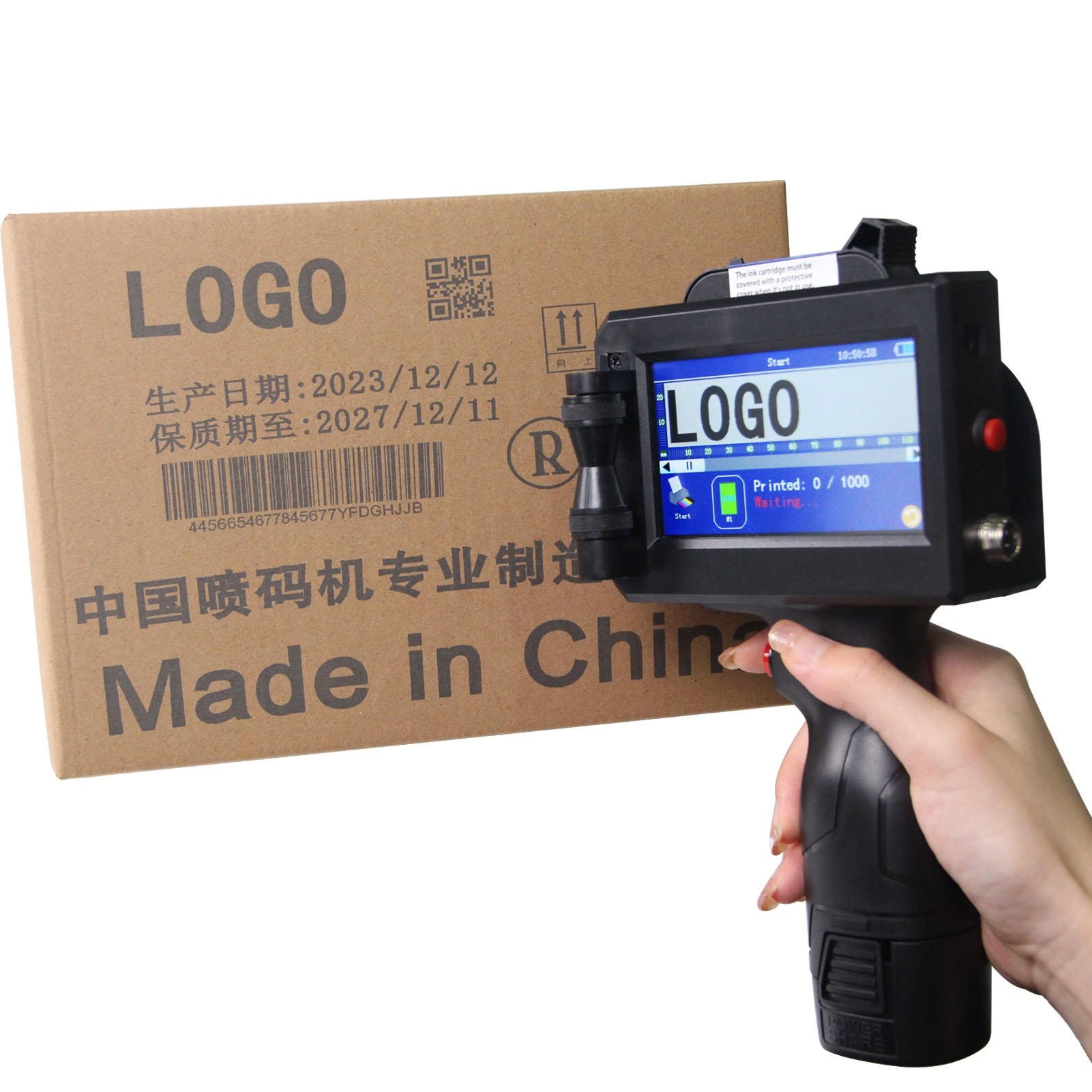 600dpi Multi Color Handheld Injection Printer Hand Code Machine Mini Handheld Inkjet Printer