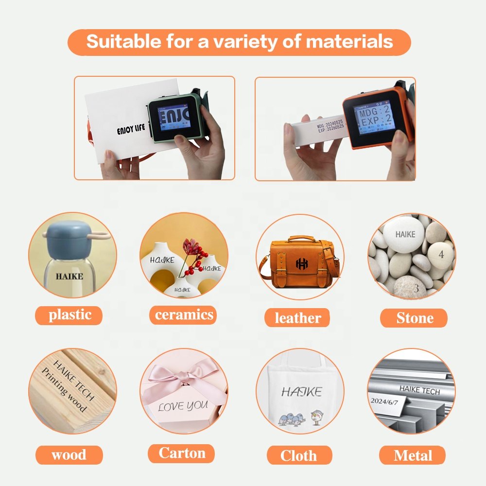 Mini hand jet printer ink cartridge portable handheld inkjet printer expiry date batch coding machine for bottle plastic bag