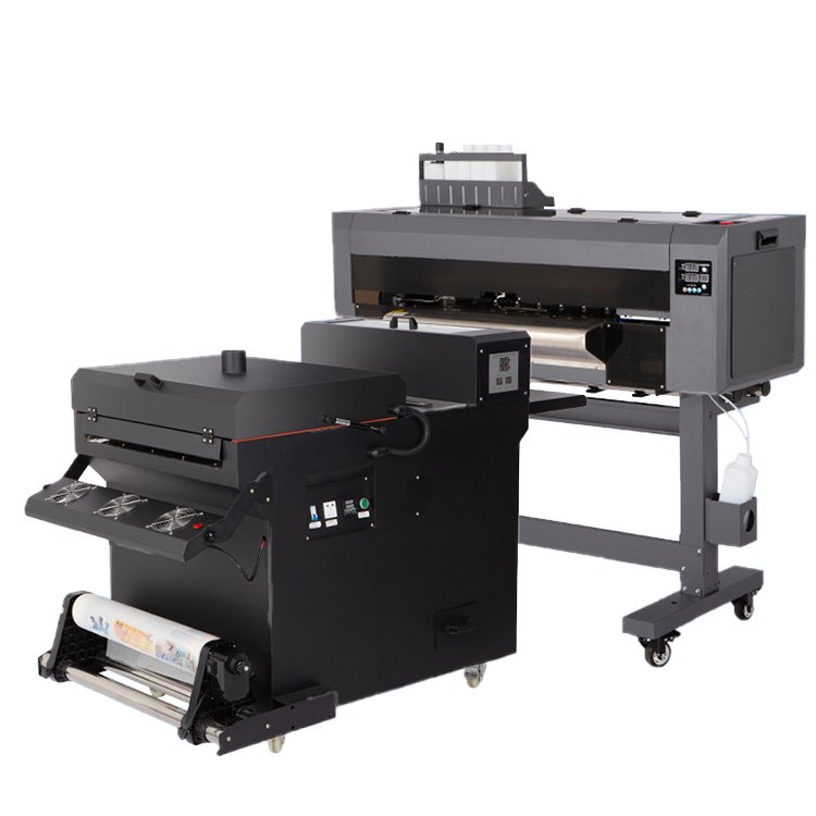 High Quality 24in A1 60 cm Roll Double Head I3200 Xp600 Wide Format DTF Inkjet Printer Machine With Powder Shaker