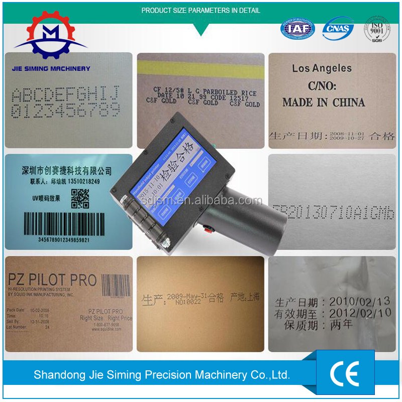 logo inkjet printer handheld date printer digital plastic bag printer