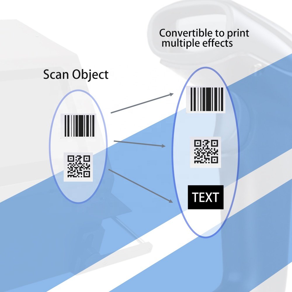 AOKDI 1D 2D Barcode Recognition Reading and Printing code Scanning Handheld Inkjet Printer with Scanner