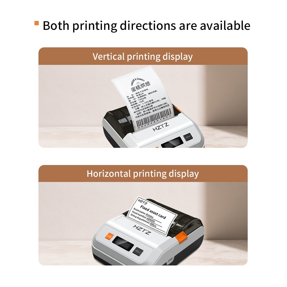 Portable Label Printer Mini 80mm Sticker Printer Mobile Receipt Bluetooth Shipping 3inch Thermal Barcode Printer